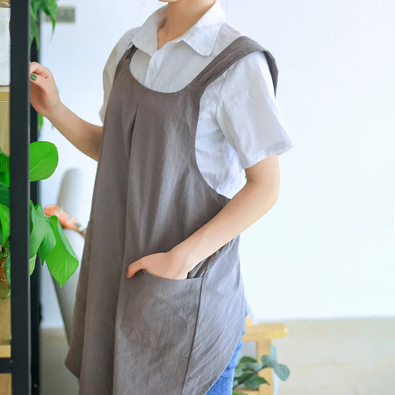 Tablier Japonais Coton Gris