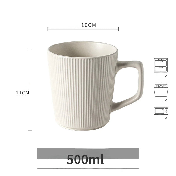 Tasse japonaise à rayures