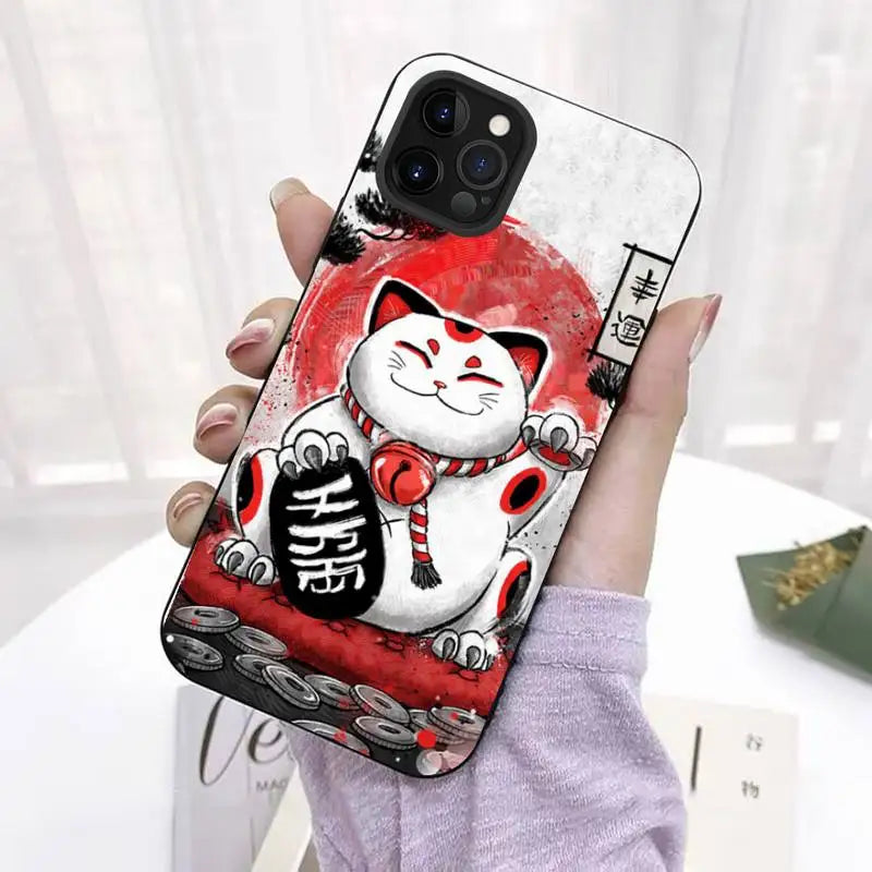Coque de téléphone japonaise Maneki Neko