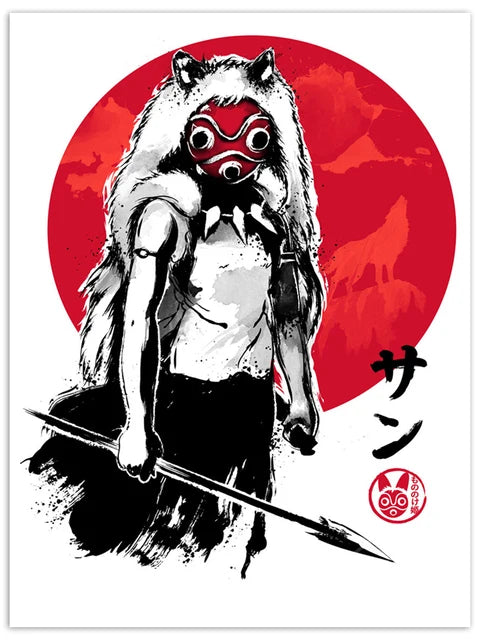Affiche Japonaise Princesse Mononoké
