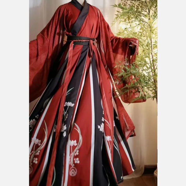 Robe Inspiration Japonaise Rouge