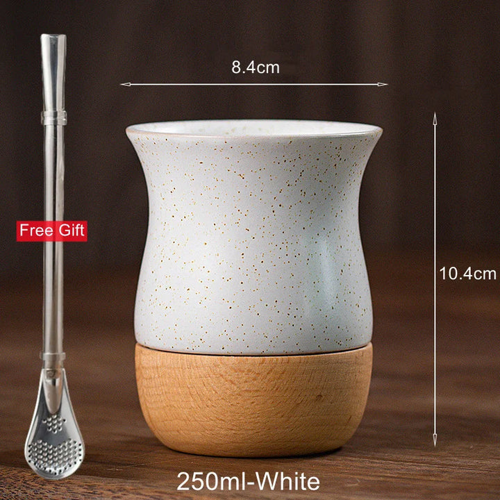 Tasse japonaise base en bois