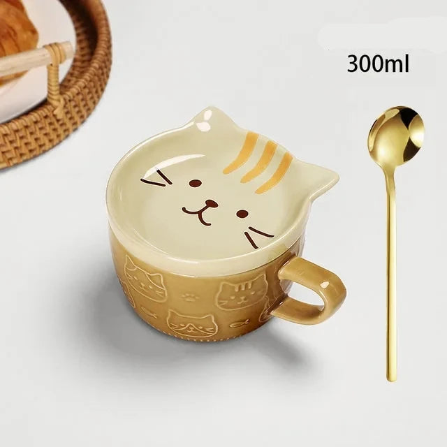 Tasse japonaise à motif chat