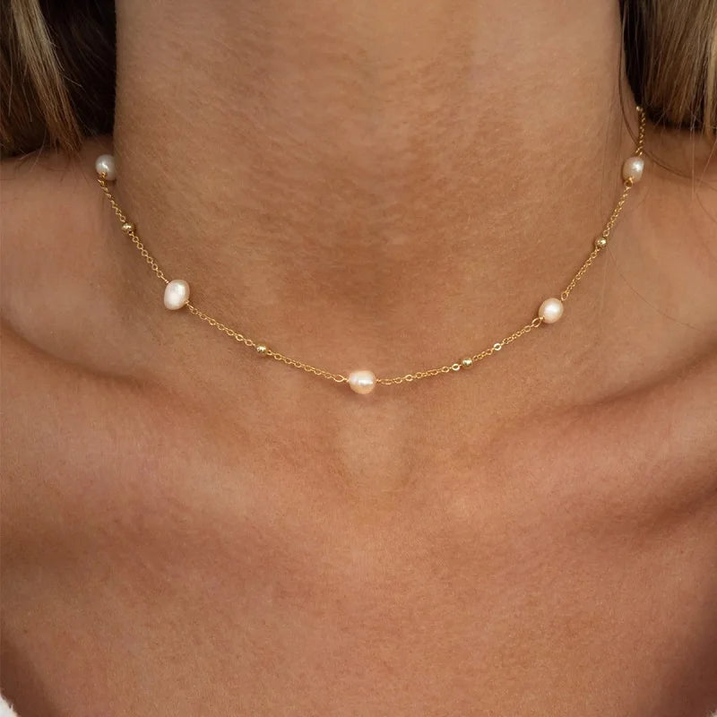 Collier fleur en acier japonais
