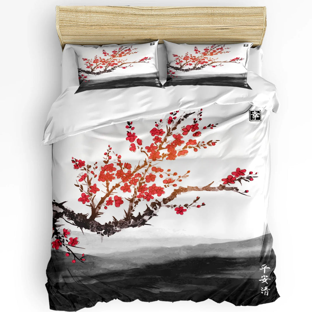 Bettwäscheset mit japanischem Sakura-Muster
