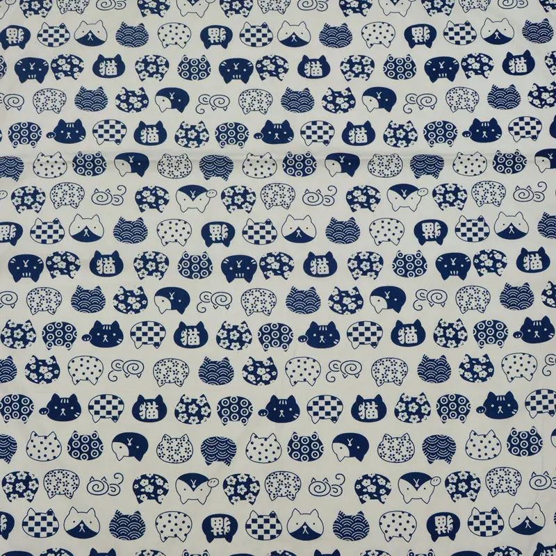 Furoshiki Chat Japonais blanc