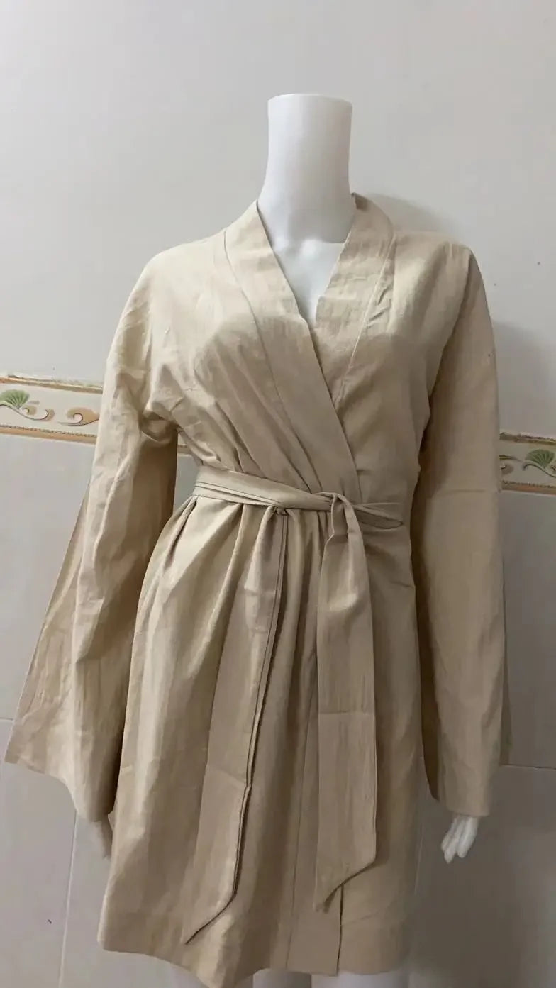 Veste Kimono Femme Chic beige