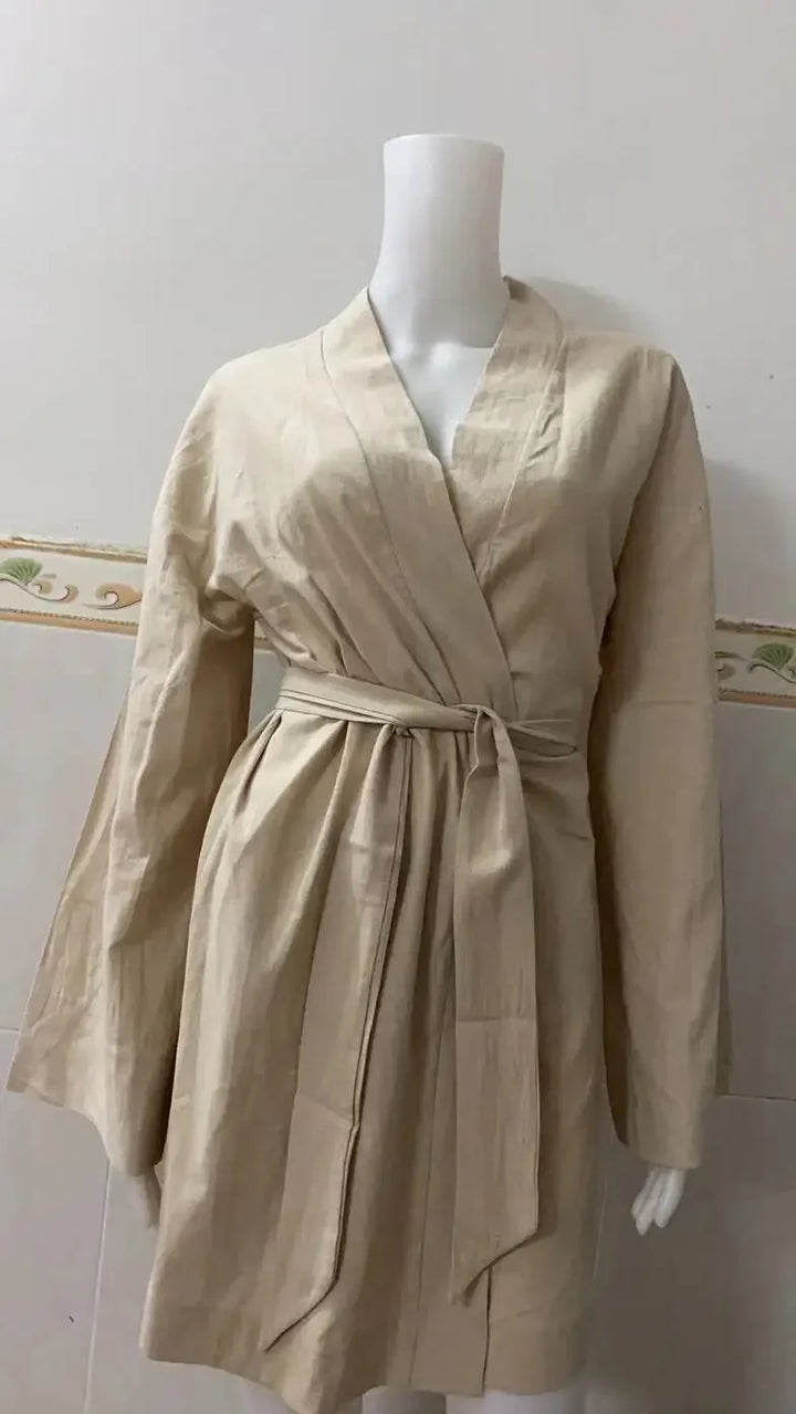 Veste Kimono Femme Chic beige