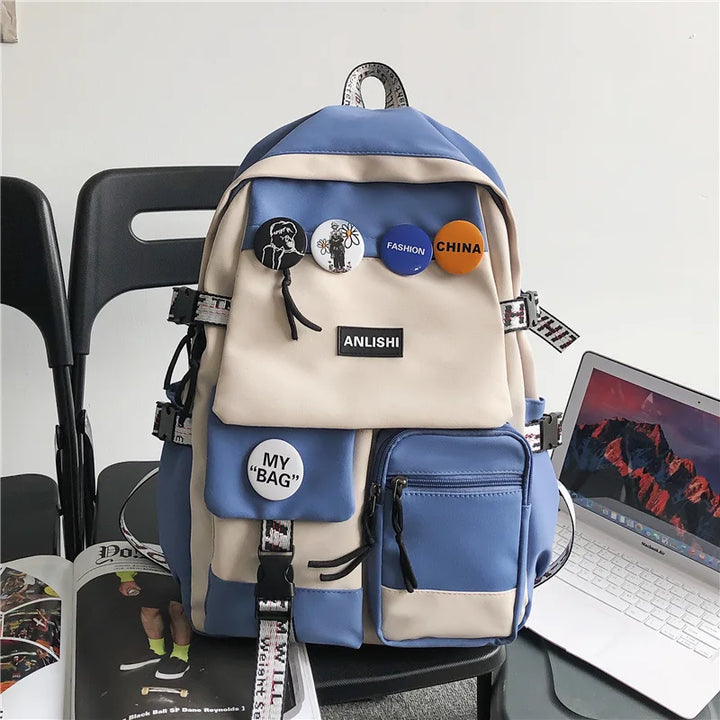 Sac à Dos Style Japonais bleu