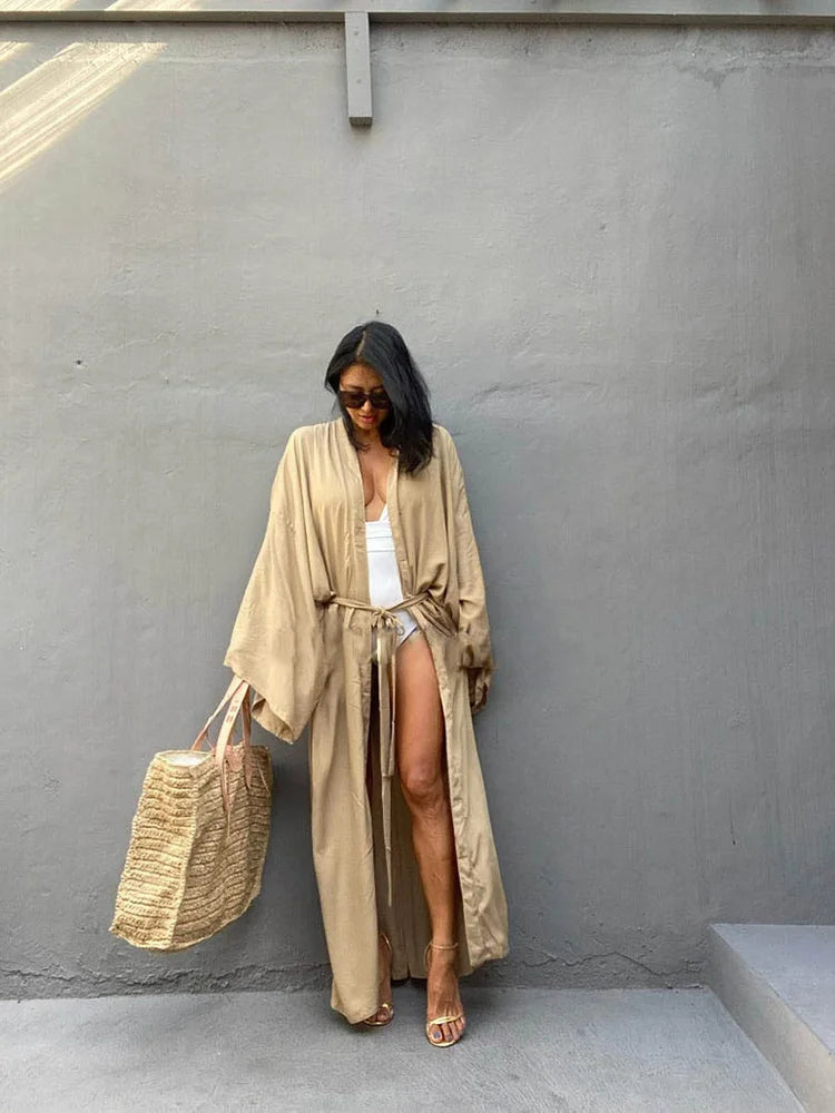 Kimono de plage en coton