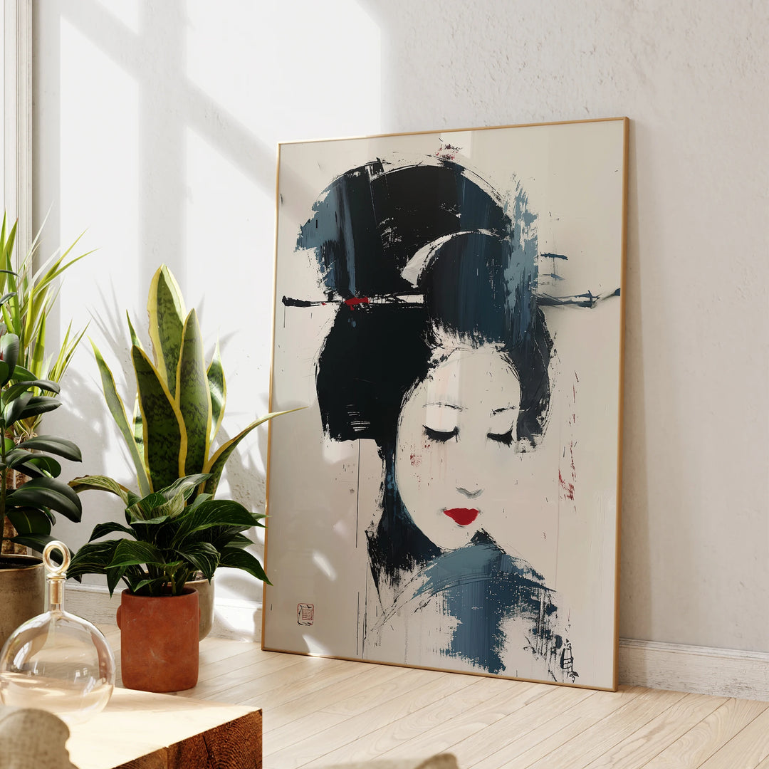 Tableau Japonais Moderne Geisha