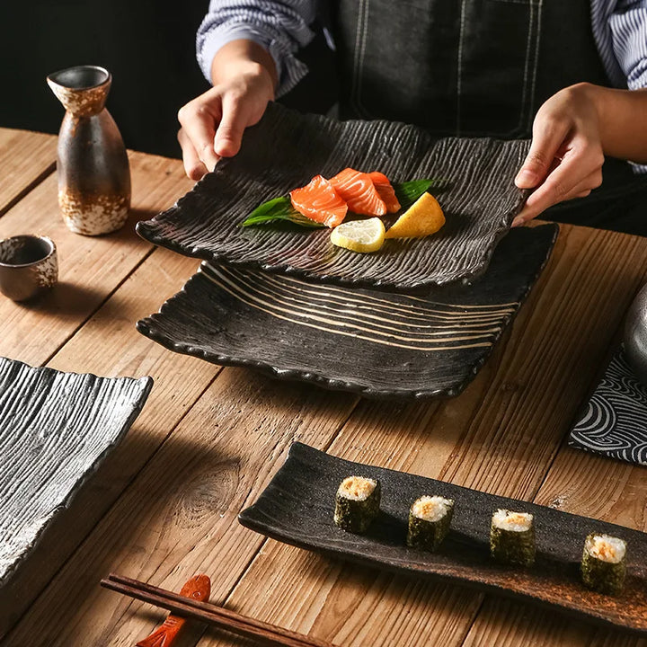 Assiette Japonaise Carrée Moderne