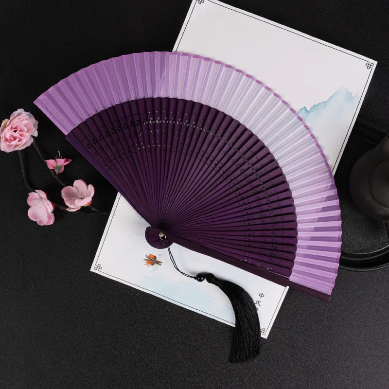 Eventail Japonais Bicolore Traditionnel