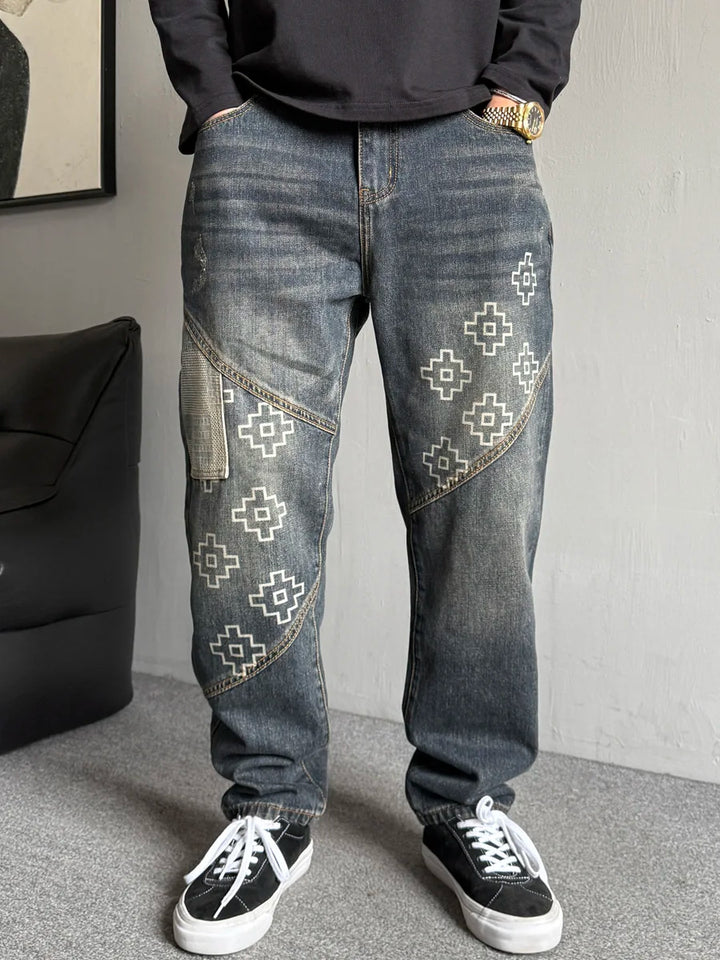 Jean Hip Hop Japonais Patchwork