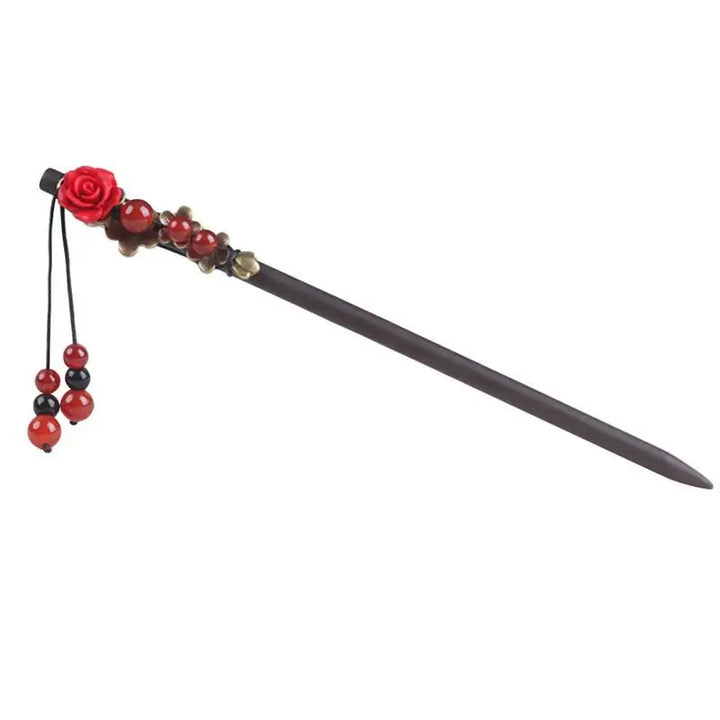 Japanese wooden beaded chopstick
