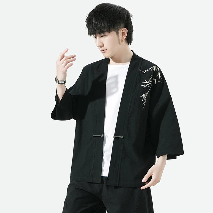 Veste Kimono Homme Brodée