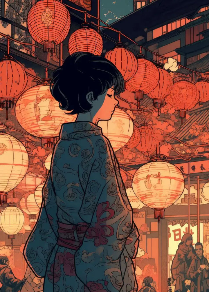 Japanese Wall Poster Beautiful Women