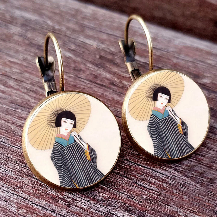 Japanese Classic Dome Earrings