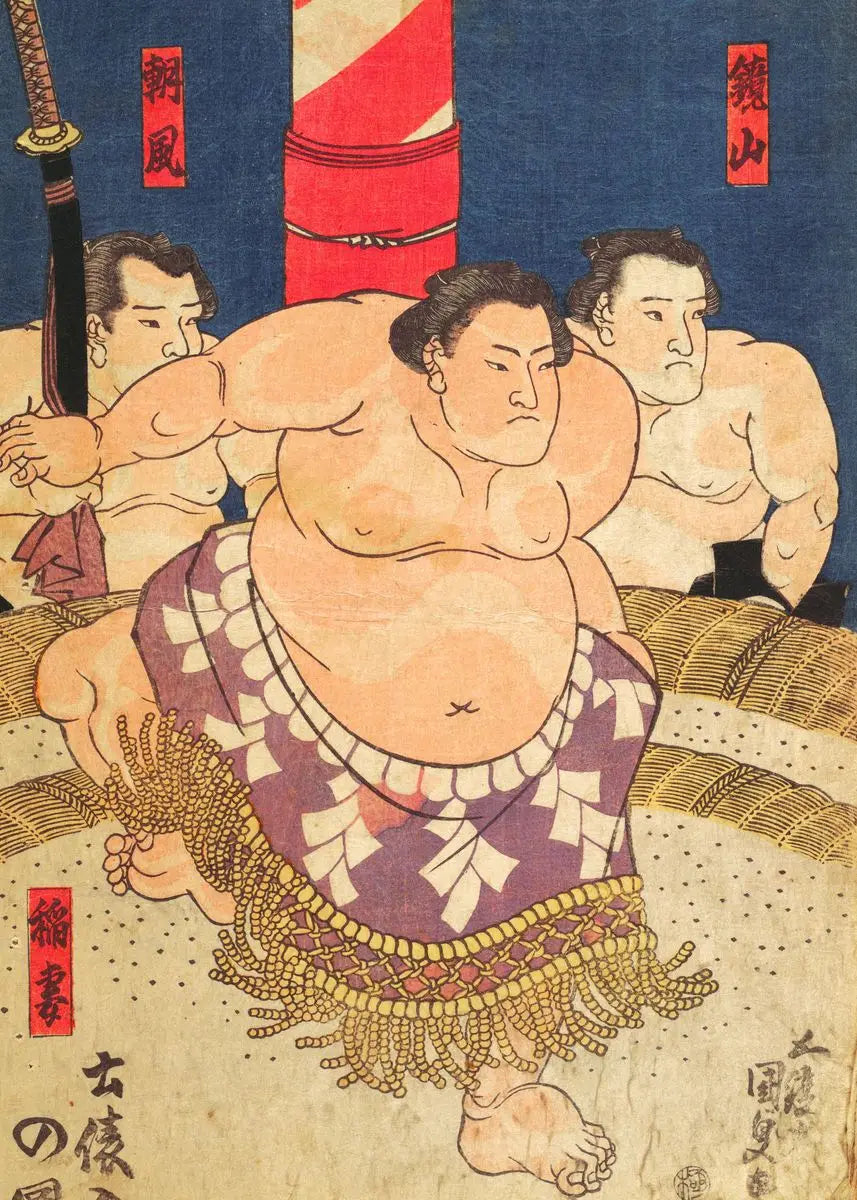 Affiche Japonaise Combattant Sumo Homme