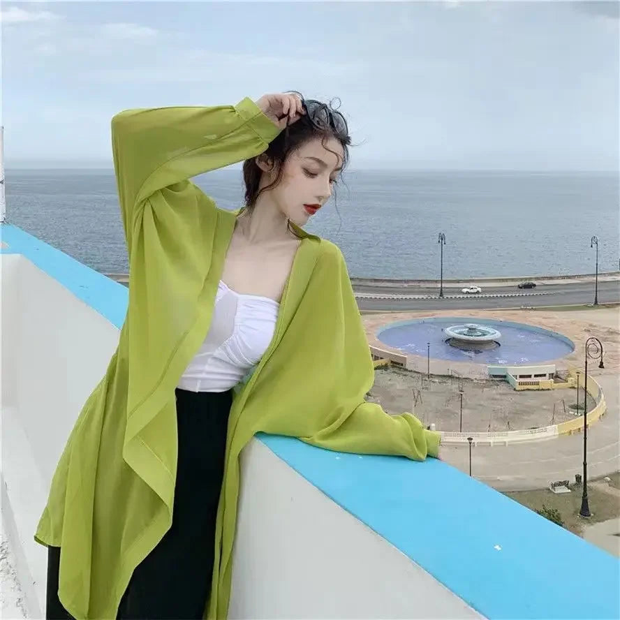 Veste Kimono Femme en Mousseline