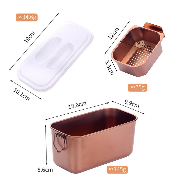 Boîte Bento Grande Capacité Rose doré
