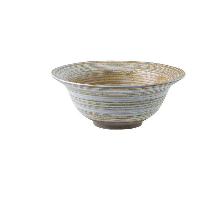 Bol Japonais Artistique Marron et Blanc