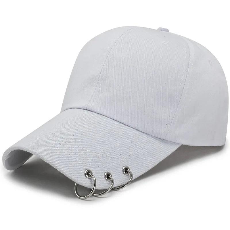 Casquette Japonaise À Anneaux Blanche