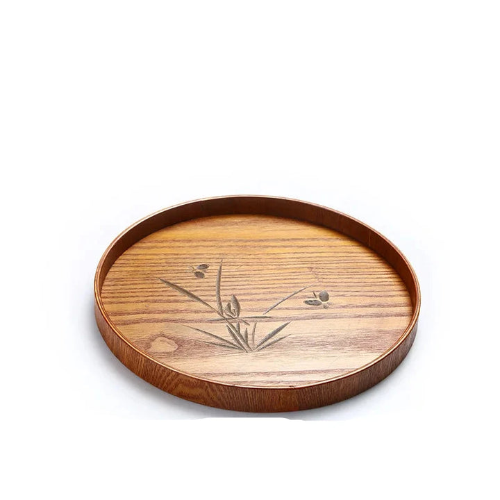 Japanese Tea Set Round Tray