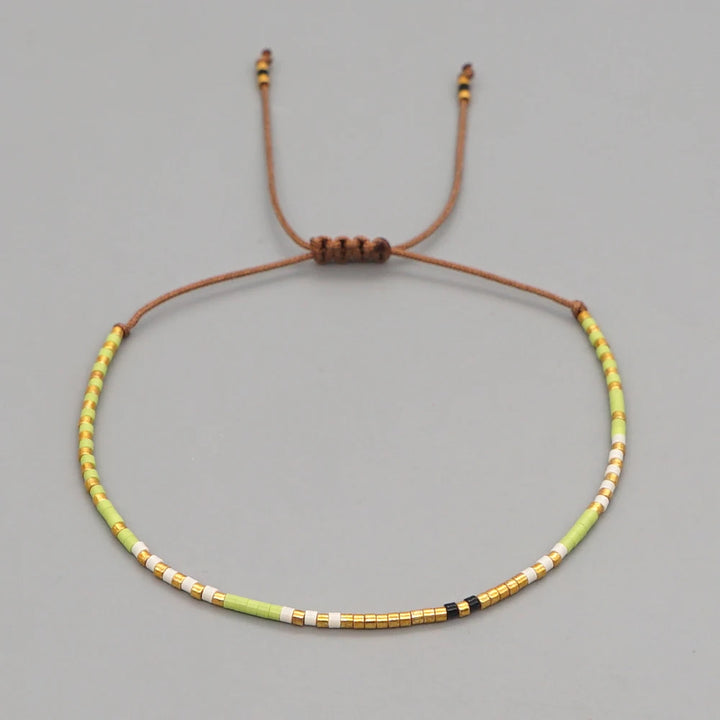Bracelet miyuki simple vert