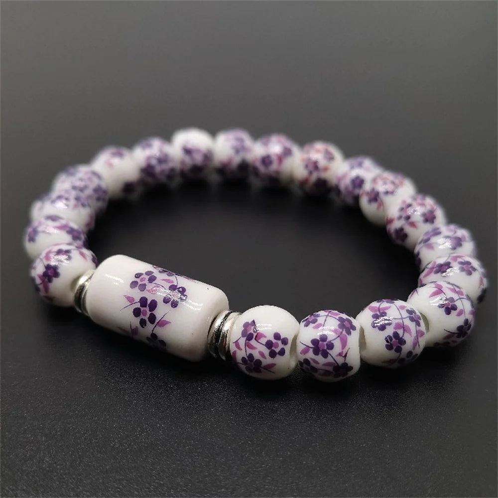 Bracelet Perlé Japonais en porcelaine