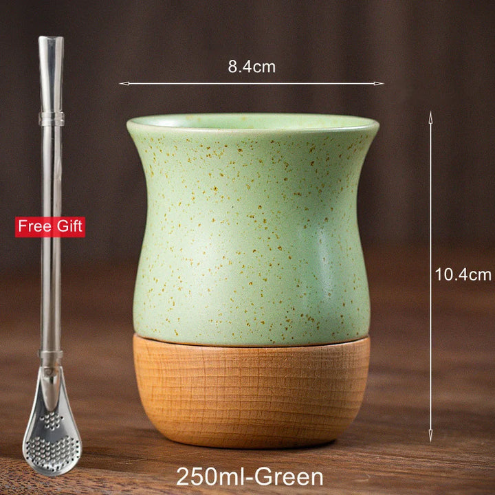 Tasse japonaise base en bois