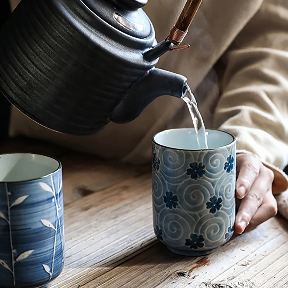 Tasse à thé japonais fleurs