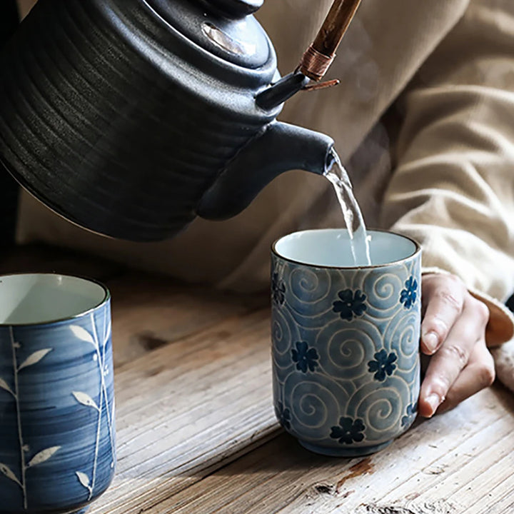 Tasse à thé japonais fleurs