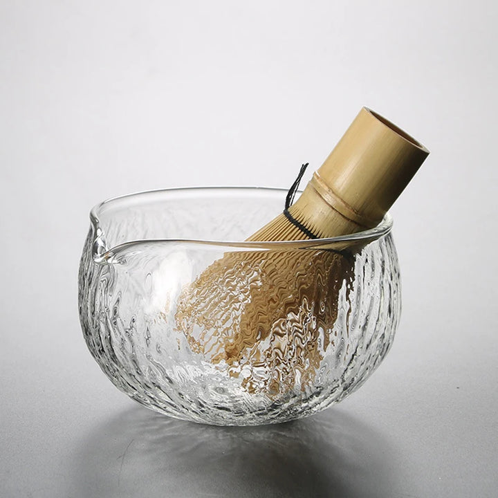 Hammered matcha bowl
