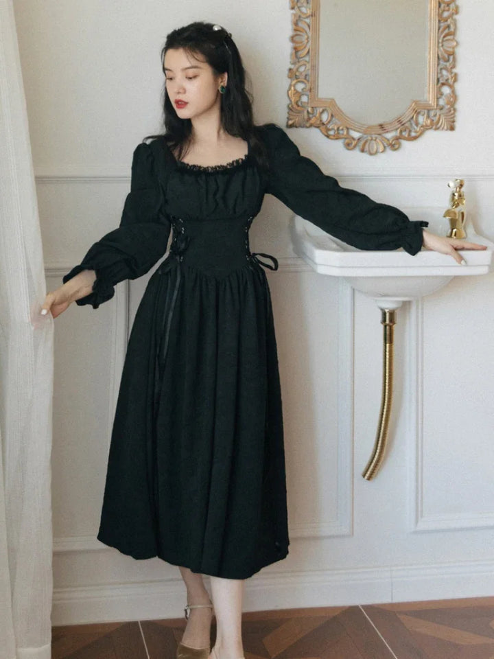 Petite Robe Japonaise Classique Noire Confortable