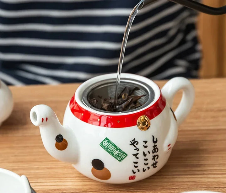 Japanese Lucky Cat Tea Set