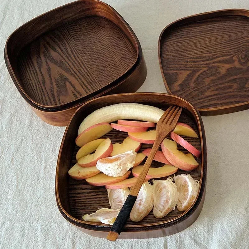 Doppellagige Bento-Box aus Holz