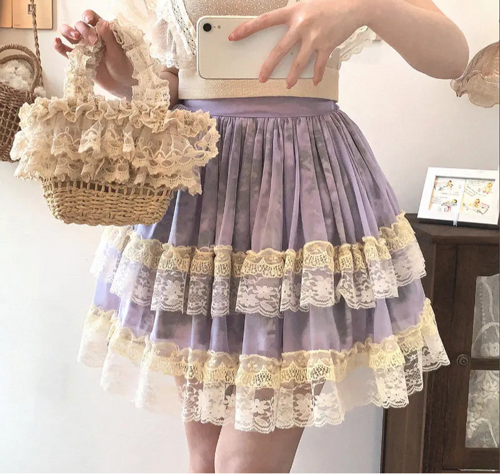 Mini Jupe Japonaise Lolita Violet