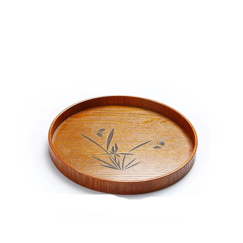 Japanese Tea Set Round Tray