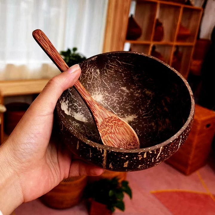Bol Japonais en Noix de Coco et Cuillère