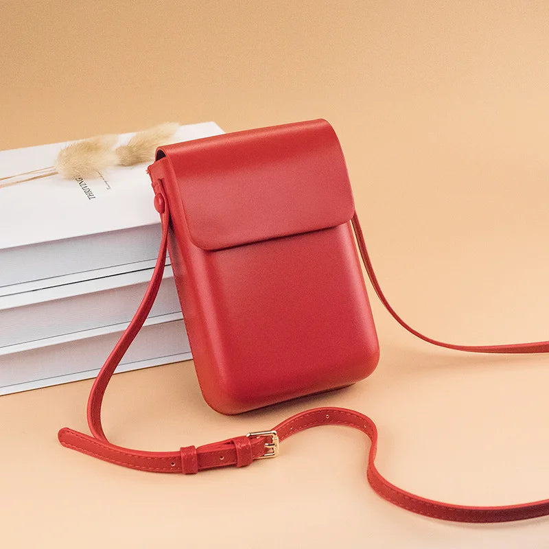 Japanese leather phone shoulder bag