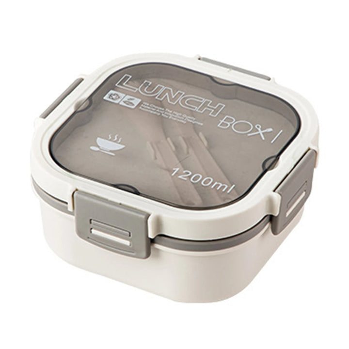 Boîte Bento Carré Design Blanc