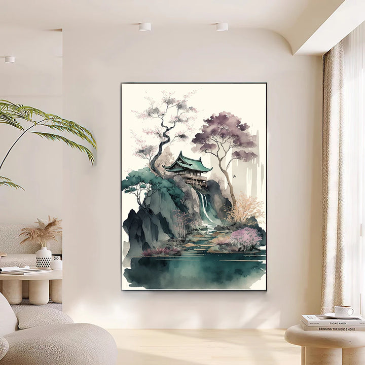 Tableau paysage japonais