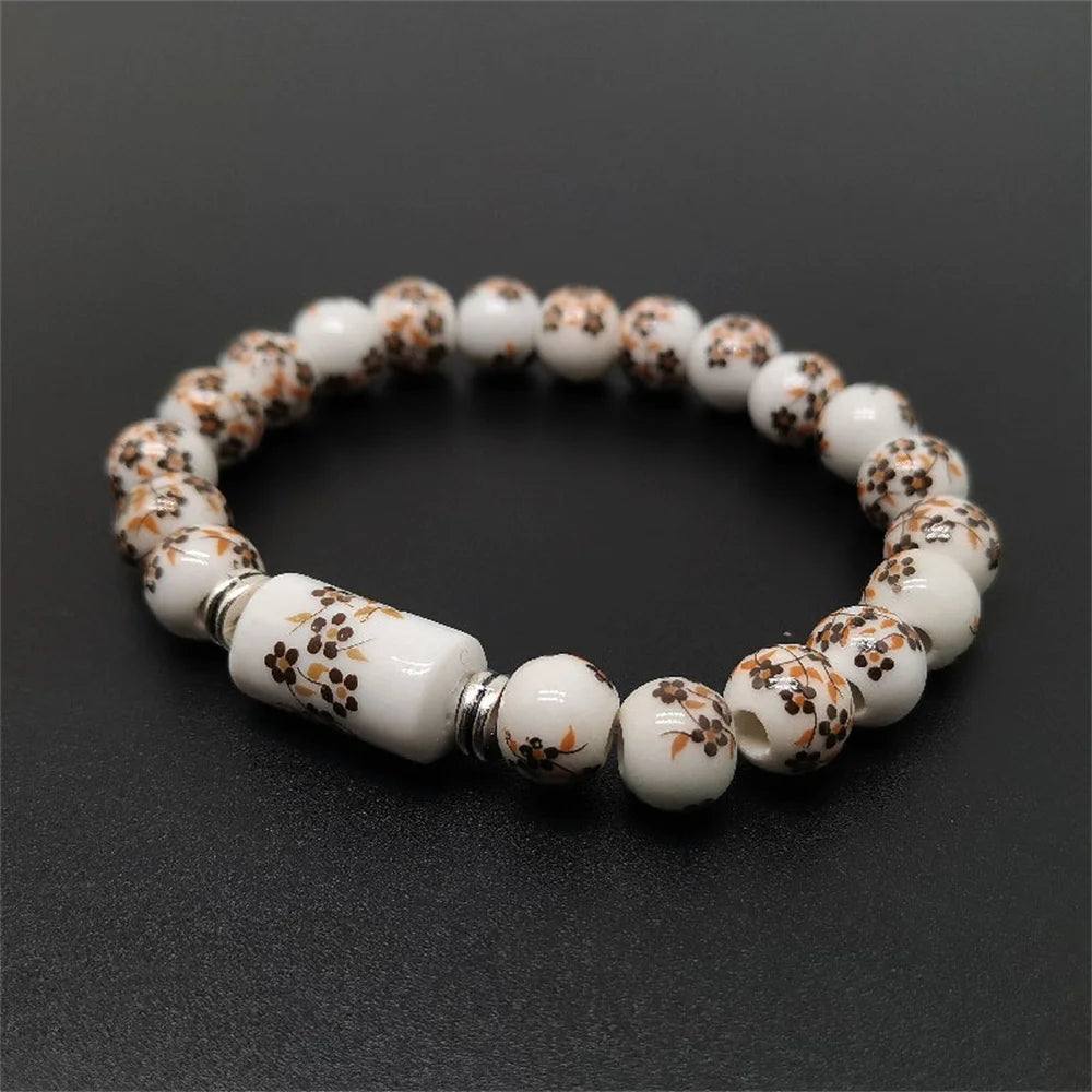 Bracelet Perlé Japonais en porcelaine