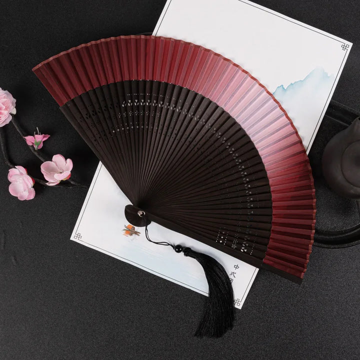Eventail Japonais Bicolore Artistique