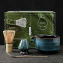 Kit Matcha 5 Pièces Vankarr - Bol Céramique 520 Ml, Fouet Bambou, Cuillère, Tamis, Support - Vert, Cérémonie Du Thé - 2