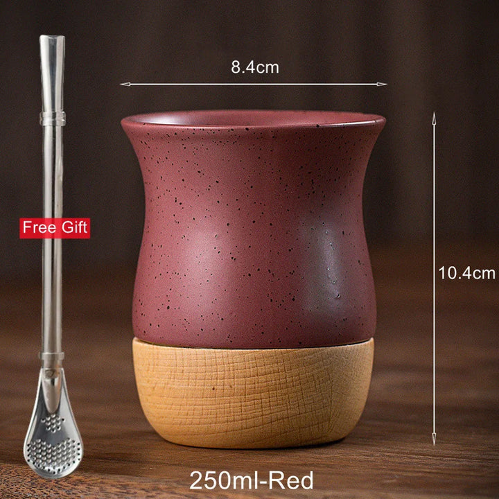 Tasse japonaise base en bois