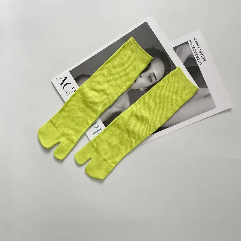 Chaussettes Japonaises Hautes Femme Vert