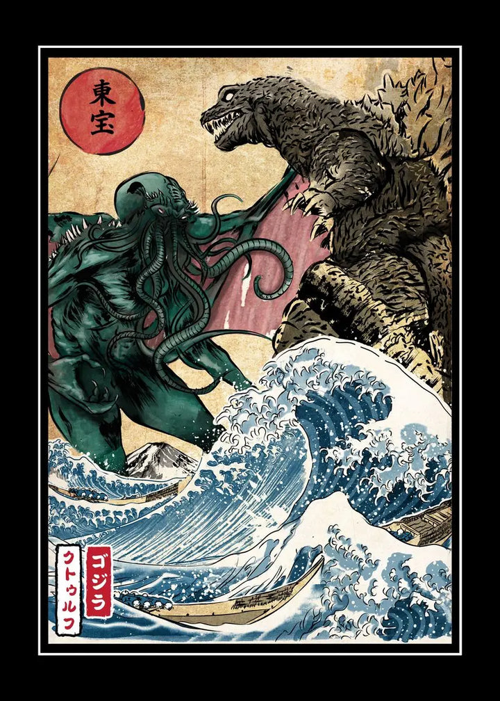 Tableau Japon Dragon et Alienne