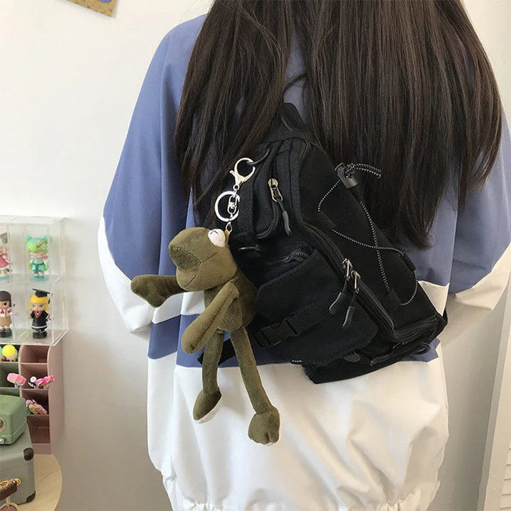 Sac Bandoulière Japonais grenouille noire